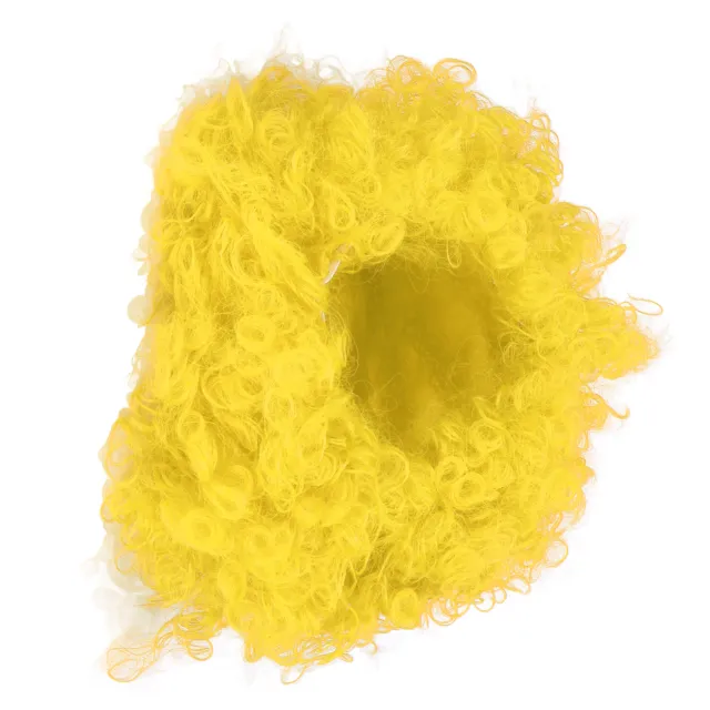 (yellow)Clown Wig Party Wig Durable Decorative PET Innovative Color