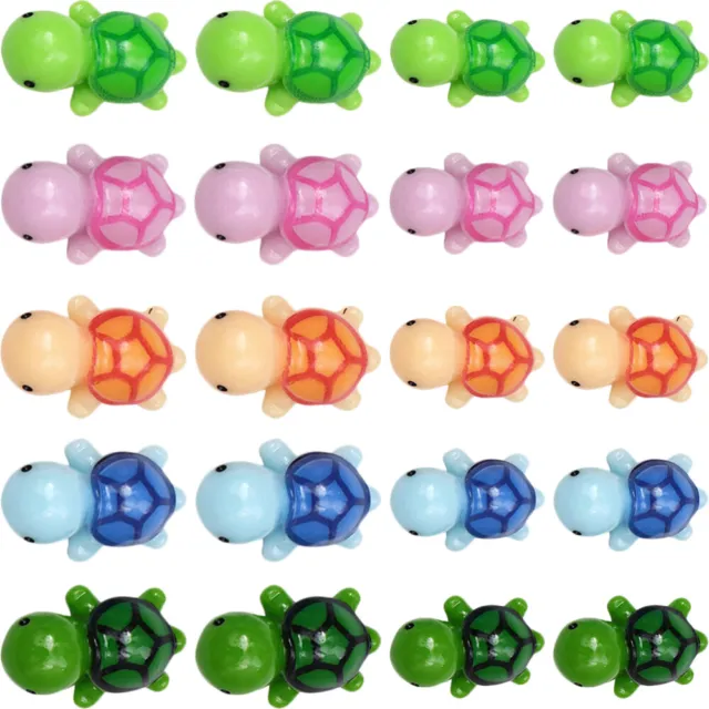 20 Pcs Mini-Schildkröte Dekorationen Für Aquarien Glasbehälter Terrarien Tier