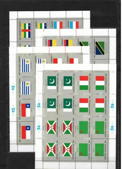 s27031) UNITED NATIONS (NY) 1984 MNH** Nuovi** Flags 16v (MS x4)