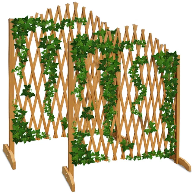 2er Set Rankhilfe Rankgitter Blumengitter faltbar freistehend Holzspalier Zaun