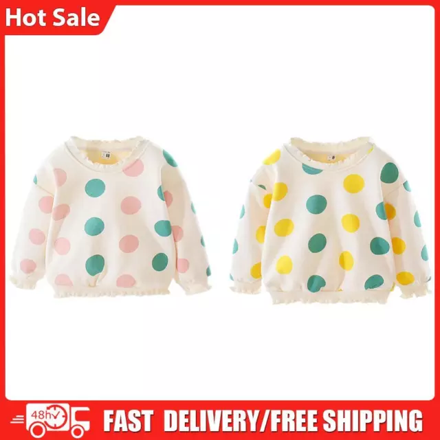 Baby Girl Kids Long-Sleeves Clothes Spring Autumn Dot Tops Sweatershirt