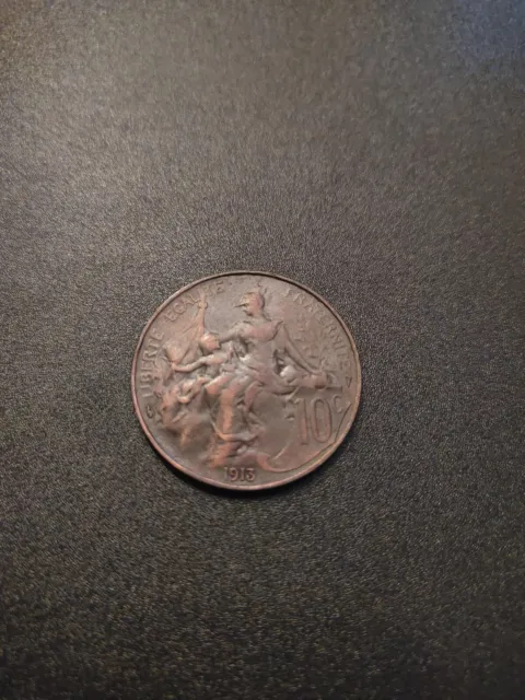 monnaie France 10 centimes 1913 Daniel Dupuis superbe et jolie patine N5