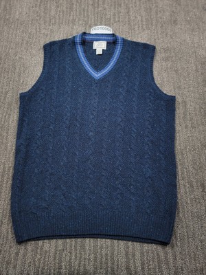 JOS. A. BANK Men Sweater Vest 2XL Blue 