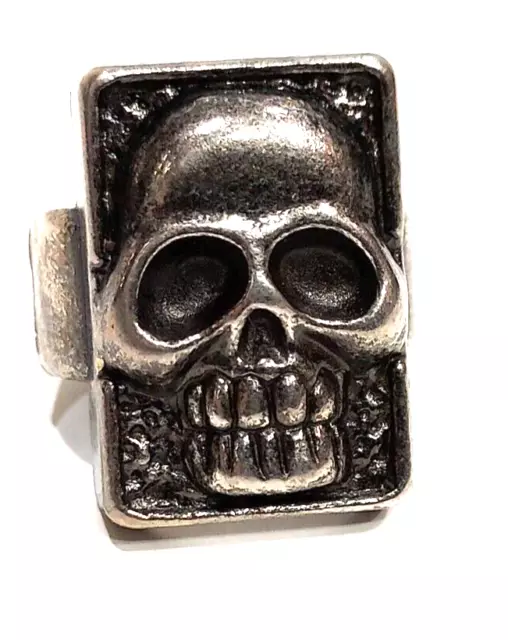 Ring - Phantom Type Skull Ring - Sterling Silver -Size 5.75