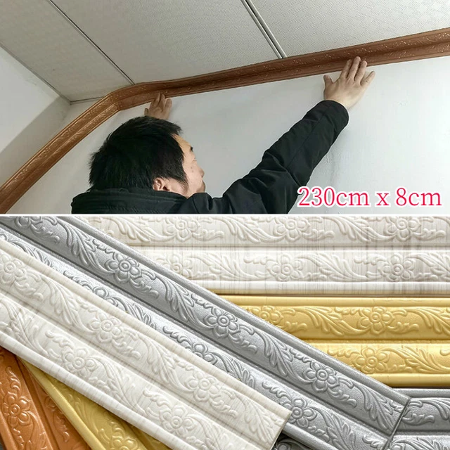 SELF ADHESIVE WALL Skirting Border Flower Corner Wallpaper Sticker