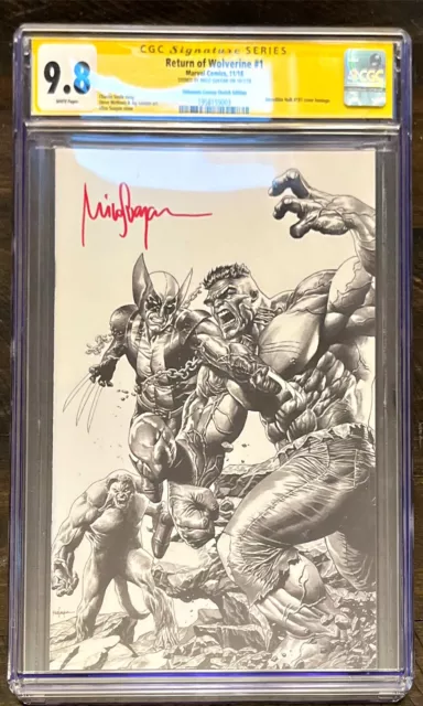 Return Of Wolverine #1, Cgc 9.8, Exclusive Ss Mico Suayan Virgin Sketch Cover
