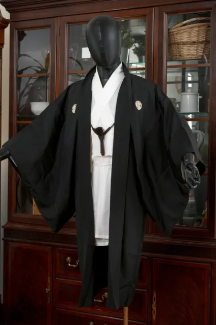 Dear Vanilla Japanese Silk Haori Jacket Men's Kimono Authentic Japan Vintage