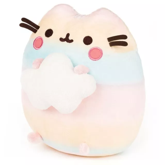 NEW GUND Pusheen Rainbow Ombre 24cm Cute Cloud Super Plush Soft Toy Pastel Cat!