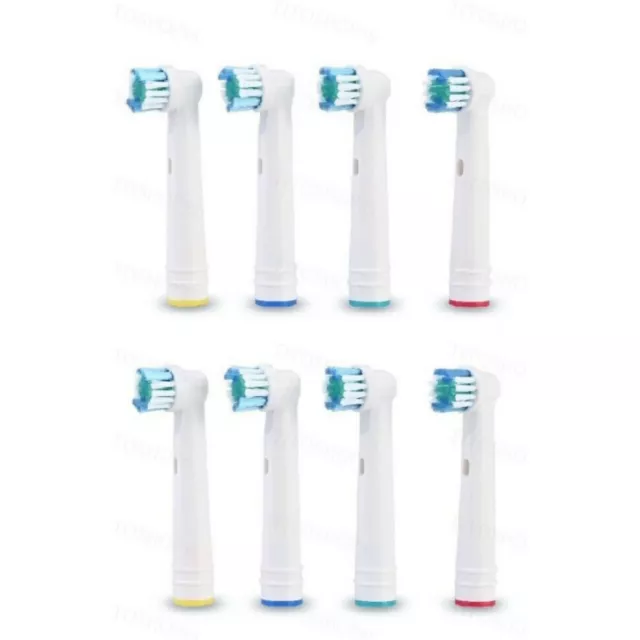 Lot 8 Pc Têtes de Brosse à Dent Oral B Compatible Brossette électrique France 3