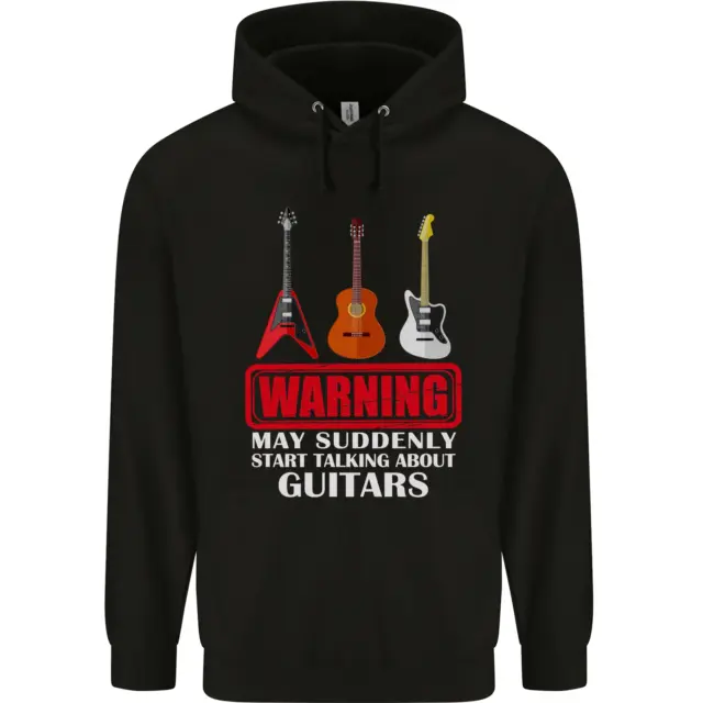 Suddenly Start Talking About Guitars Funny Mens 80% Cotton Hoodie