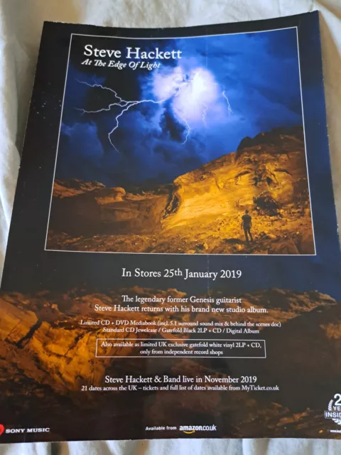 Steve Hackett (Genesis) - At the Edge of Light / Eden's Curse full page advert