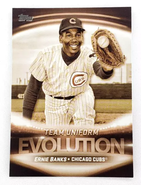 2019 Topps Baseball Team Uniform Evolution Ernie Banks Kris Bryant #EO-10 Cubs