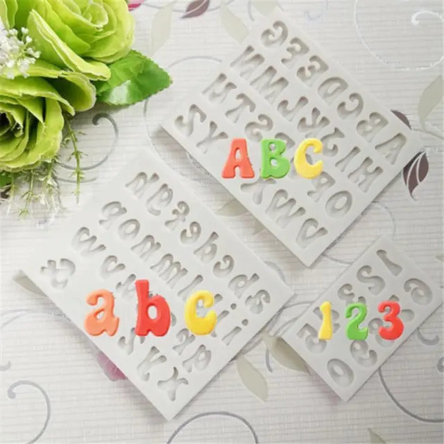 Alphabet Number Letter Cutter Cake Cookie Pastry Embossed Stamp Tools Mold FI