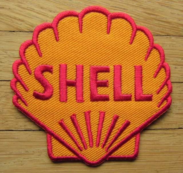 Aufnäher / Aufbügler/ Patch: SHELL Oil - Logo Auto Motorsport Motorenöl Racing