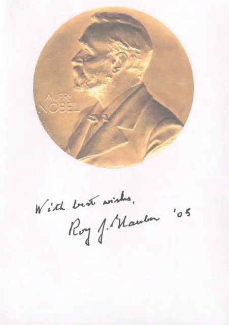 ROY GLAUBER † - Autogramm orig. - Quantenoptik, Nobelpreis Physik 2005 - TOP