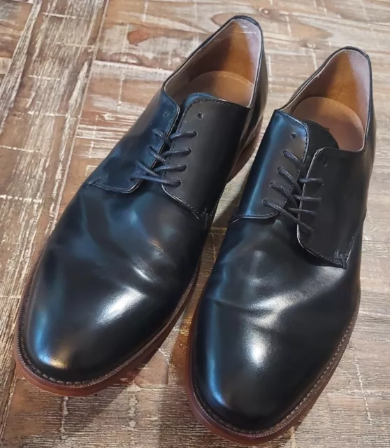 BANANA REPUBLIC BLACK Dress Shoes Men's 10.5 Leather Upper Oxfords $29. ...