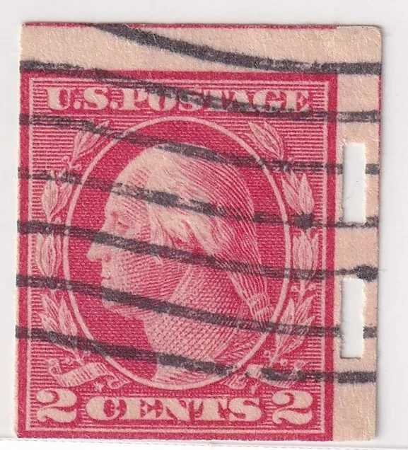 USA stamps_George Washington 2C _ Shermack Machine Perf_ Cancel: Waves