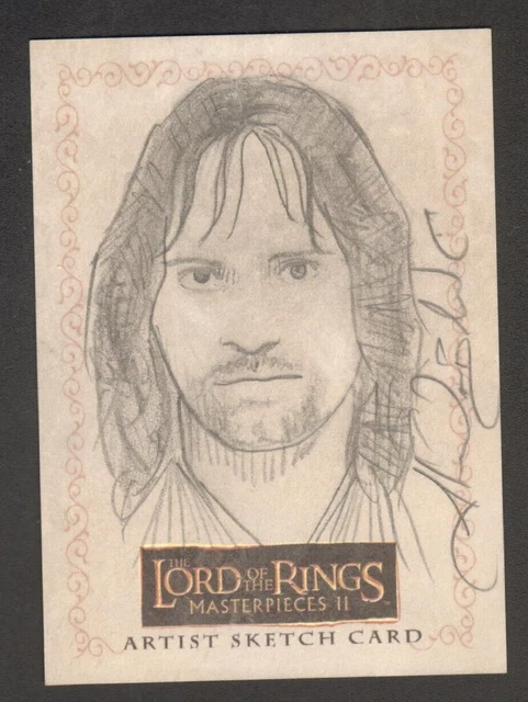 Lord Of The Rings Masterpieces Ii Sketch Card By Alex Buechel 1/1 Topps 2008