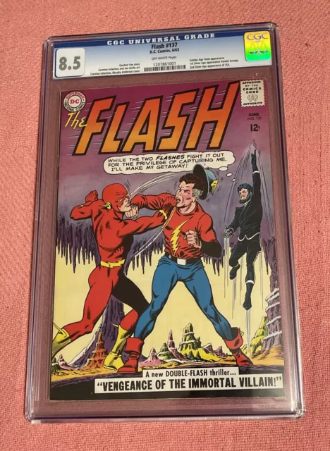 Flash #137 CGC 8.5 🔑 1st Silver Age Vandal Savage, 2nd SA JSA , & GA Flash App!