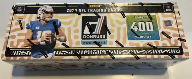 Juego completo de tarjetas de fútbol americano Panini Donruss de la NFL 2023 - 400 tarjetas (selladas)