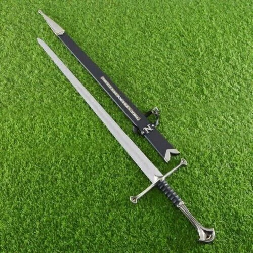 Anduril Épée D'aragorn Réplique Fait À La Main En Acier Au Carbone Lotr...