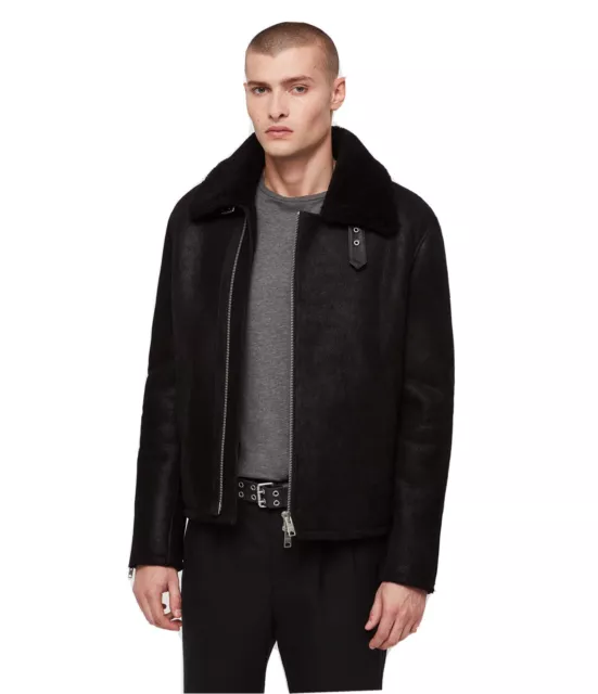 All saints myres shearling jacket sale