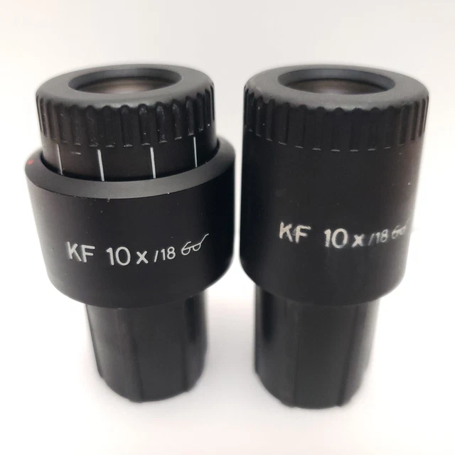 Zeiss Microscope Eyepieces KF 10x/18  Zeiss 46 40 26 and 46 40 27