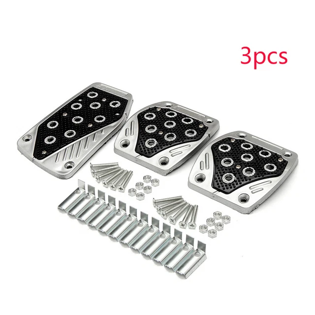3Pack Aluminum Anti-Slip Car Foot Pedals Pad Cover For Brake Clutch Accelerator