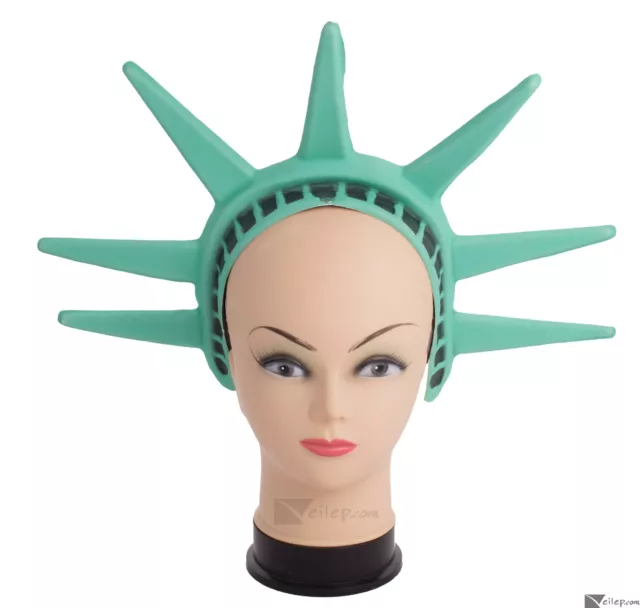 U. S. Toy USA Patriotic Statue Of Liberty Headpiece Headband, Teal, One-Size