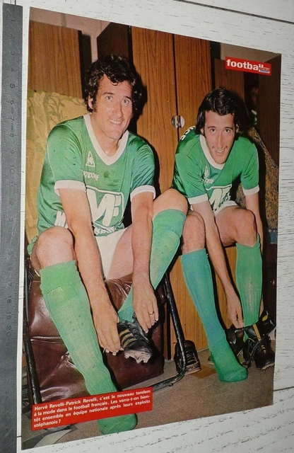 CLIPPING POSTER FOOTBALL 1973 Herve Patrick Revelli As Saint-Etienne ...