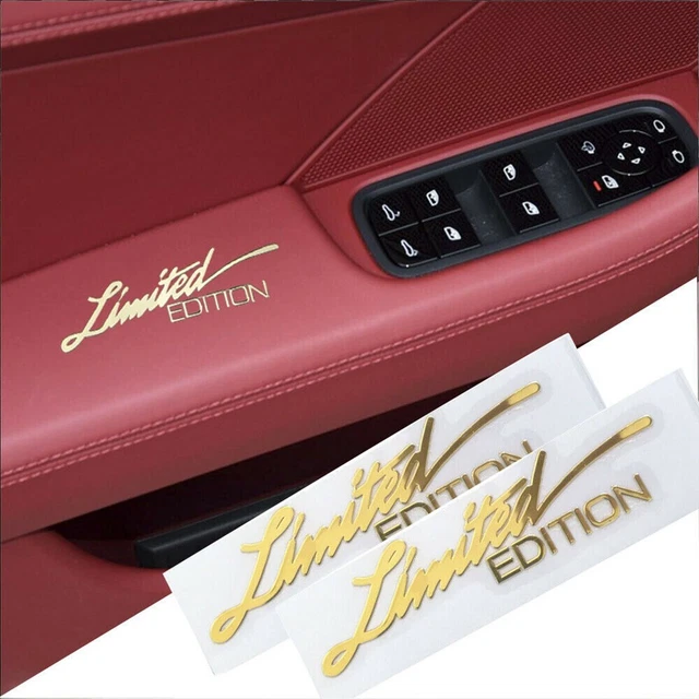 2*- Gold Limited-Edition-Logo Emblem Badge Metal Sticker Decal Car-Parts New Kit 3