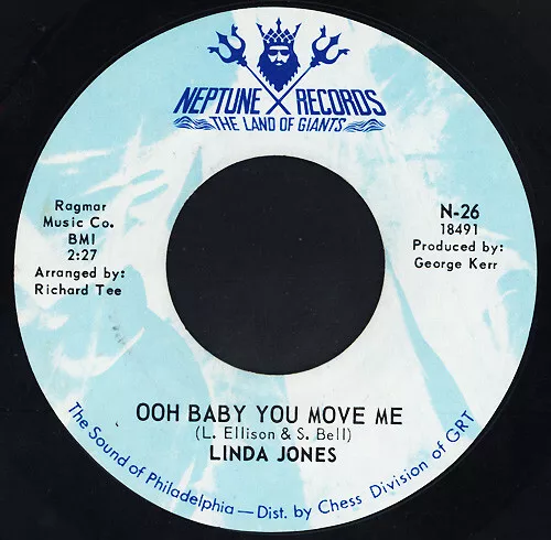 Linda Jones - Ooh Baby You Move Me - Used Vinyl Record 7 - I8100z