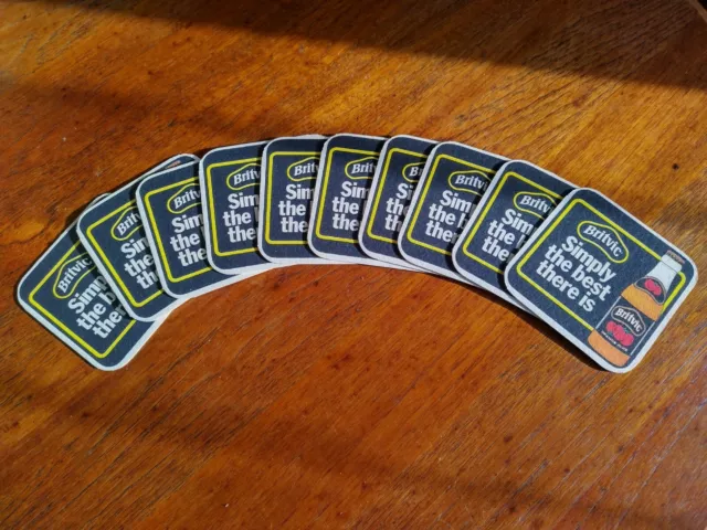 Britvic Retro Vintage Double Sided Beer Drink Mat X 10. Nos