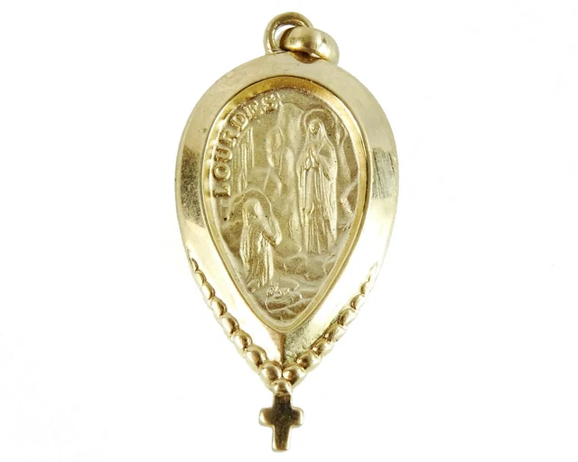 OUR LADY OF Lourdes Notre Dame Pendant Catholic Jewelry Marian ...