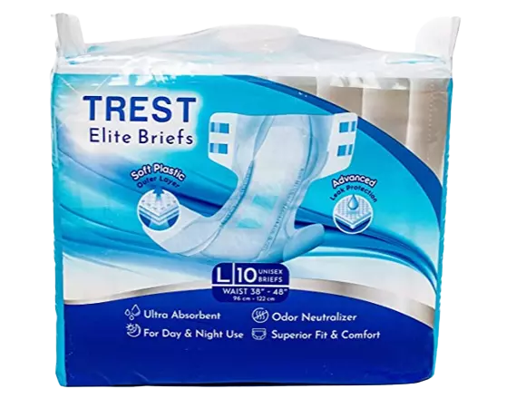 Trest Elite adult diaper nappy (Bag of 10) - White