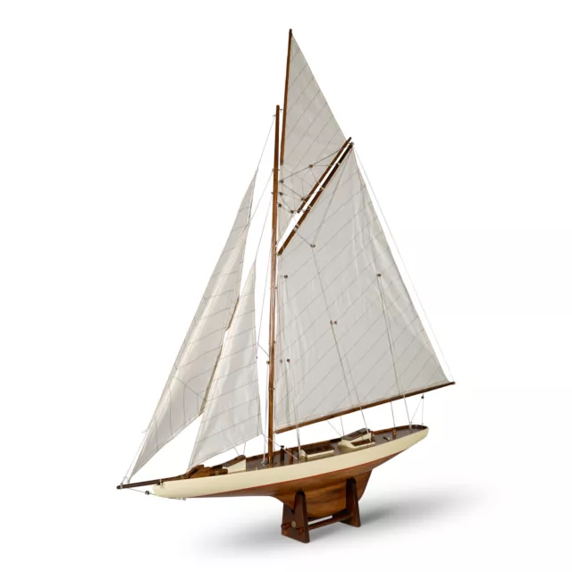 Columbia 1901 America's Cup J Class Yacht Model 45" Wooden Sailboat Built Boat