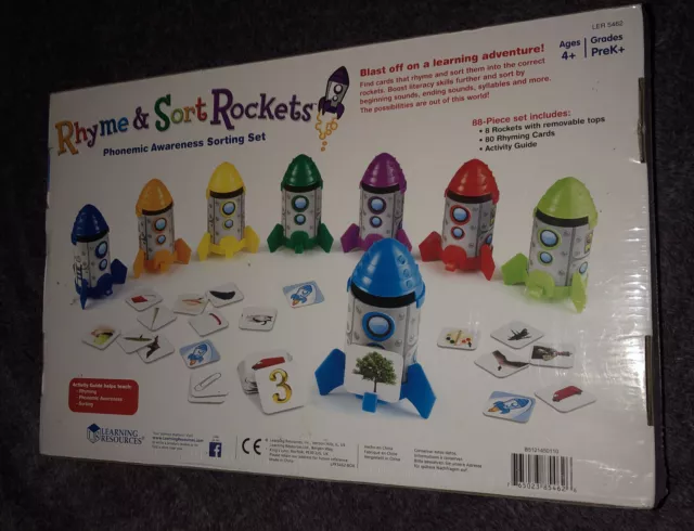 Learning Resources Rhyme & Sort Rockets Phonemic Awareness Sorting Set Ages 4+ 3