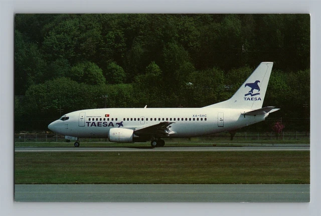 Aviation Airplane Postcard TAESA Lineas Aereas Airlines Boeing B-737-500 AX20