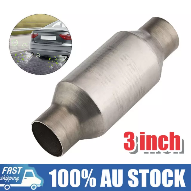 3" Inch Sports Cat Catalytic Converter Hi Flow 400 Cell Universal Stainless Oz