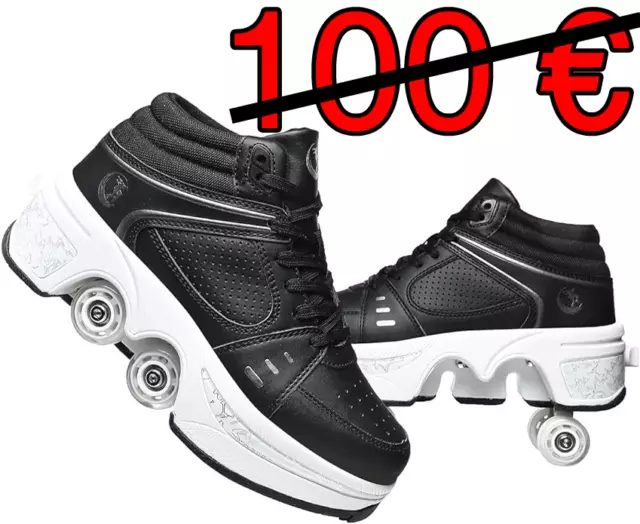 Kickspeed 2-in-1 Rollschuhe einklappbar mit Ersatzteilen | 100 € OVP