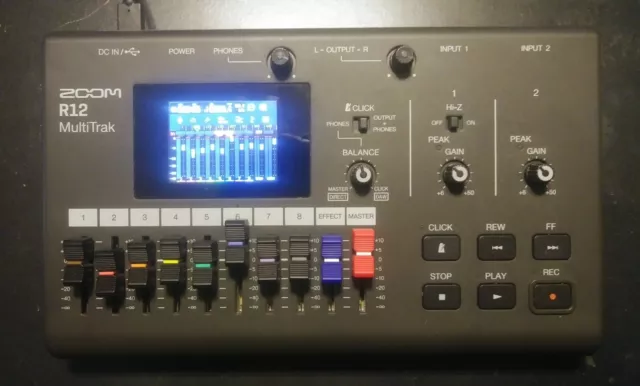 Zoom R12 MultiTrack Recorder, Used, Good Condition, USB  Wall-Adapter,  No Box