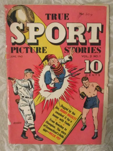 True Sport Picture Stories Vol 2 #1 - 1943 Street & Smith - Ny Yankees B Hassett