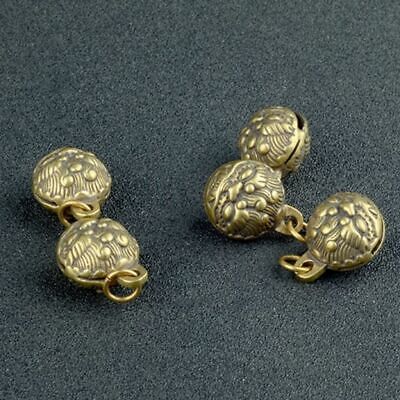 1pcs Tiger head bell Retro statue amulet Collection bronze Small Pendant