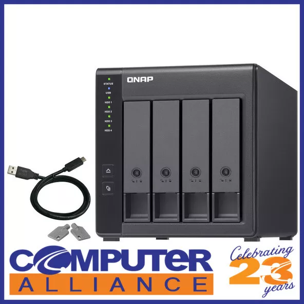 QNAP 4 Bay TR-004 Diskless RAID Expansion Chassis or DAS for QNAP NAS