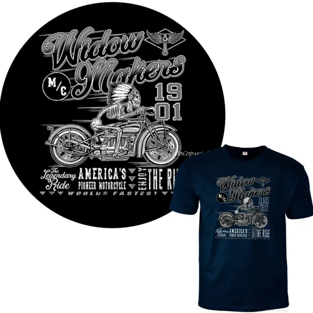 T-shirt biker moto personalizzata racer speedshop garage bici vintage *4088 marina