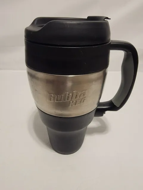 Bubba Keg Black Travel Mug, 34 Oz W/ Stainless Steel band Coffee Desk Cup Travel