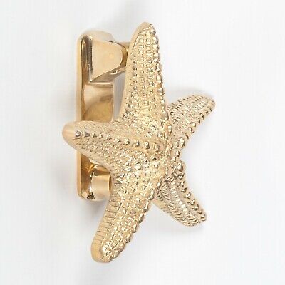 Classical Solid Brass Sea Starfish Door Knocker Country Nautical Style