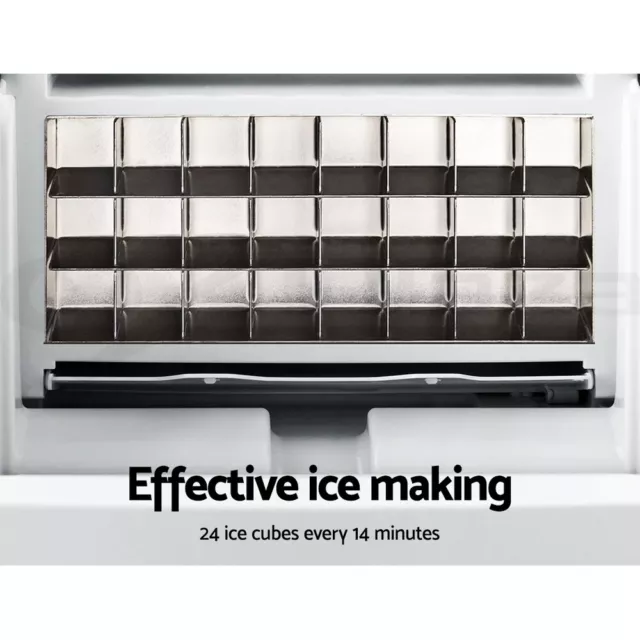 Devanti Ice Maker Machine Commercial Portable Ice Cube Tray Countertop 3.2L 3