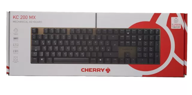 CHERRY KC 200 MX MX2A. Tastatur. Mechanisch. Kabelgebunden. Schwarz,Braun