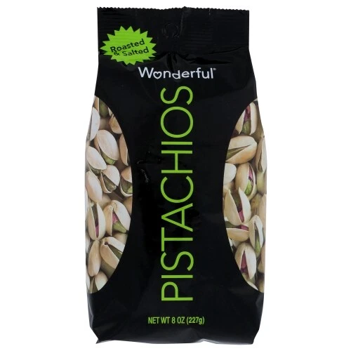 ROASTED AND SALTED Pistachios 8 Oz(Case Of 25) By Wonderful Pistachios ...